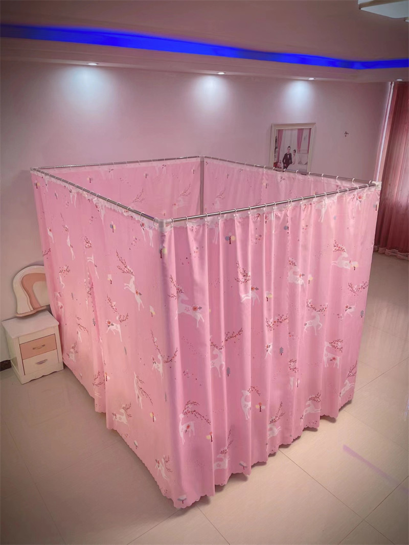 床幔床帘遮光挡隐私孕妇蚊帐三开门纹帐防尘遮光保暖家用1.5米1.8,床上用品,床幔,淘宝优惠券,粉丝福利购,淘宝优惠卷