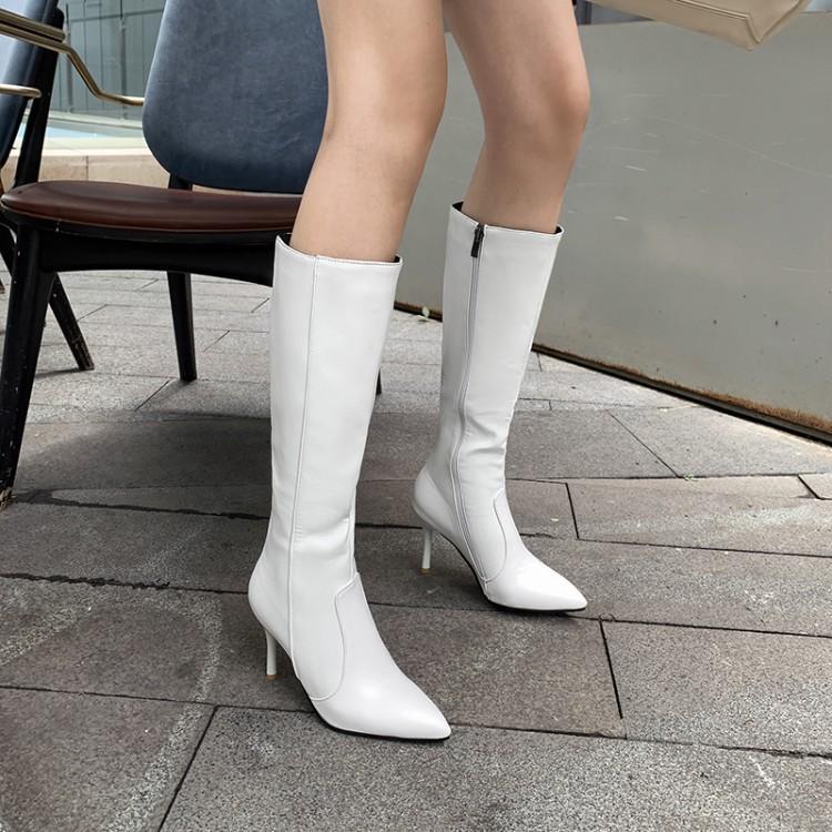 2021秋冬新款长靴高跟性感鸿上芸