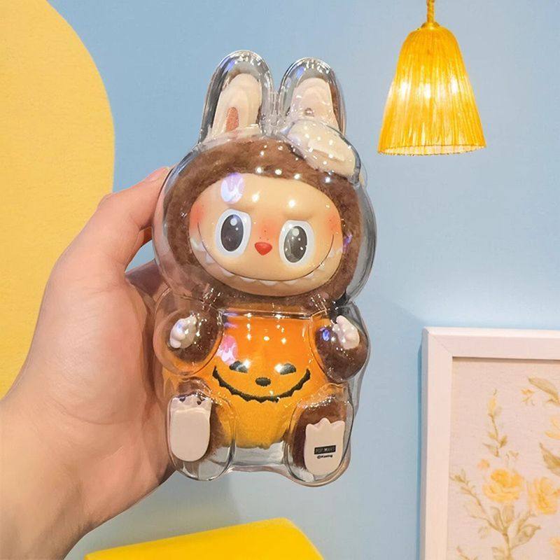 LABUBU壳拉布布南瓜搪胶保护套透明保护壳万圣节防尘罩娃衣挂件,收纳整理,手办收纳盒,淘宝优惠券,粉丝福利购,淘宝优惠卷