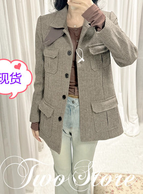 FOREVERCAN“凯旋门下”客订人字纹可拆卸挡片西装外套