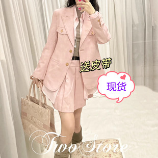 ALU高奢私服专柜同款Italy精纺羊毛100hands全拱针西装百褶裙衬衫