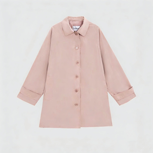 立裁简约时髦纸片人廓形风衣外套 WC23853 霓虹甜心 FOREVERCAN