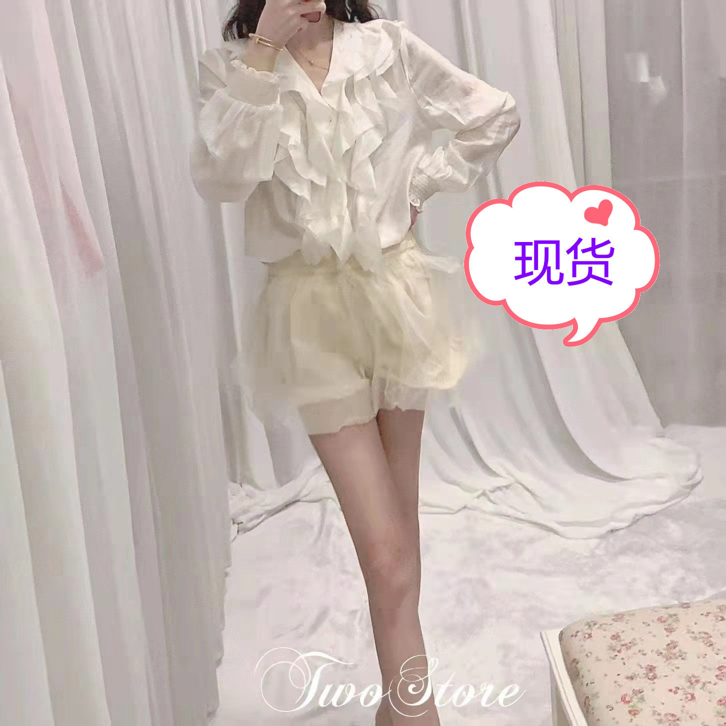 ALU私服ootd欧洲進口奢牌定製真絲纱禮服工匠手工包邊4層仙女裙褲
