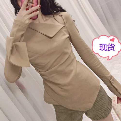 不规则小众设计感套头上衣