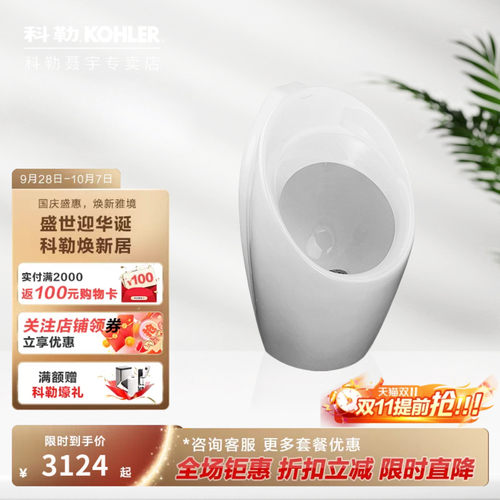 科勒小便器挂墙式小便器