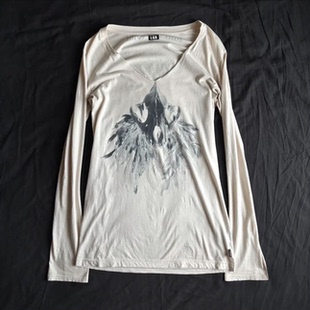 T恤 中古印花图案长袖 LGB 视觉系