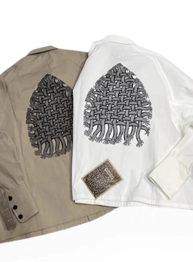 Christopher Nemeth后背绳结图案衬衫领外套短款