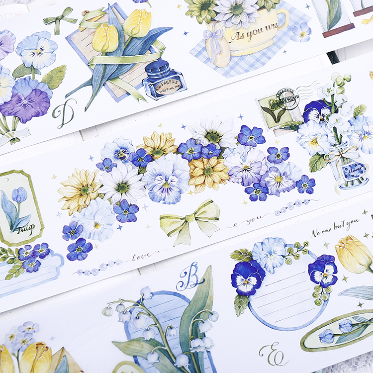 手帐植物胶带清新森系念念手记