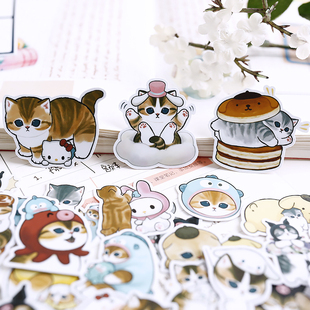 小猫可爱篇 手账卡通贴纸手帐可爱日系ins风动漫手机壳粘贴小素材
