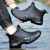 男时尚 雨鞋 短筒防水防滑轻质厚底耐磨不累脚低筒潮流水鞋 休闲新款