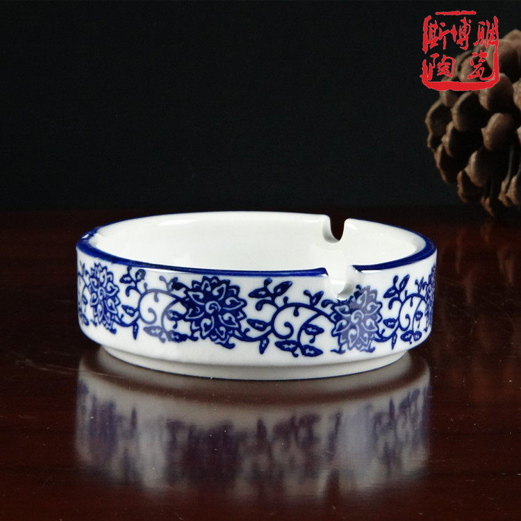 景德镇青花陶瓷卡式烟灰缸家用瓷器小烟缸饭店摆台陶瓷烟灰缸包邮,节庆用品/礼品,时尚烟灰缸,淘宝优惠券,粉丝福利购,淘宝优惠卷