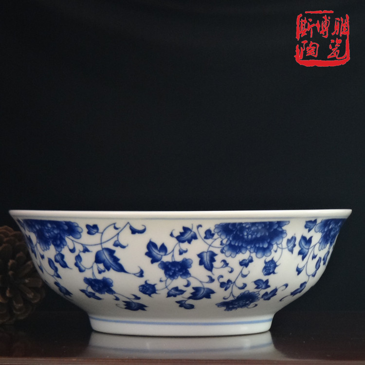 景德镇陶瓷和面盆汤盆酒店用酸菜鱼水煮鱼大号发面盆10寸12寸汤碗
