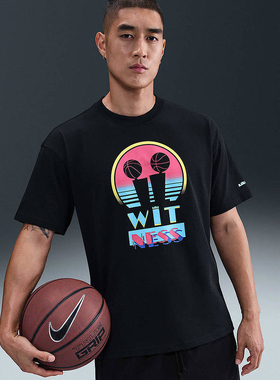 Nike耐克2025年男新款休闲宽松篮球T恤印花短袖针织衫IH8549-045