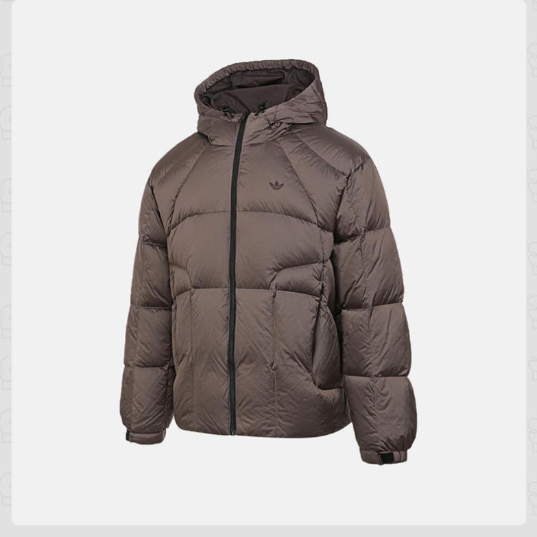 Adidas阿迪达斯三叶草冬新款保暖运动鸭绒连帽面包羽绒服KS6080