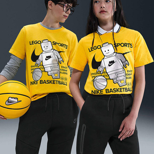 719 上衣HV5194 Nike耐克2025冬季 男女儿童棉T恤可爱印花运动短袖