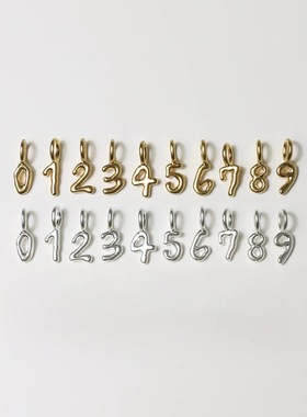 回馈款 日系设计感数字吊坠项链s925银镀金礼物女精致叠戴小众款