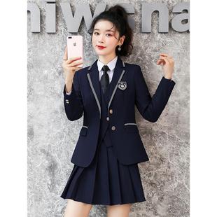 女 套装 英伦学院风jk制服高中生校服班服幼师园服面试正装 演讲西装