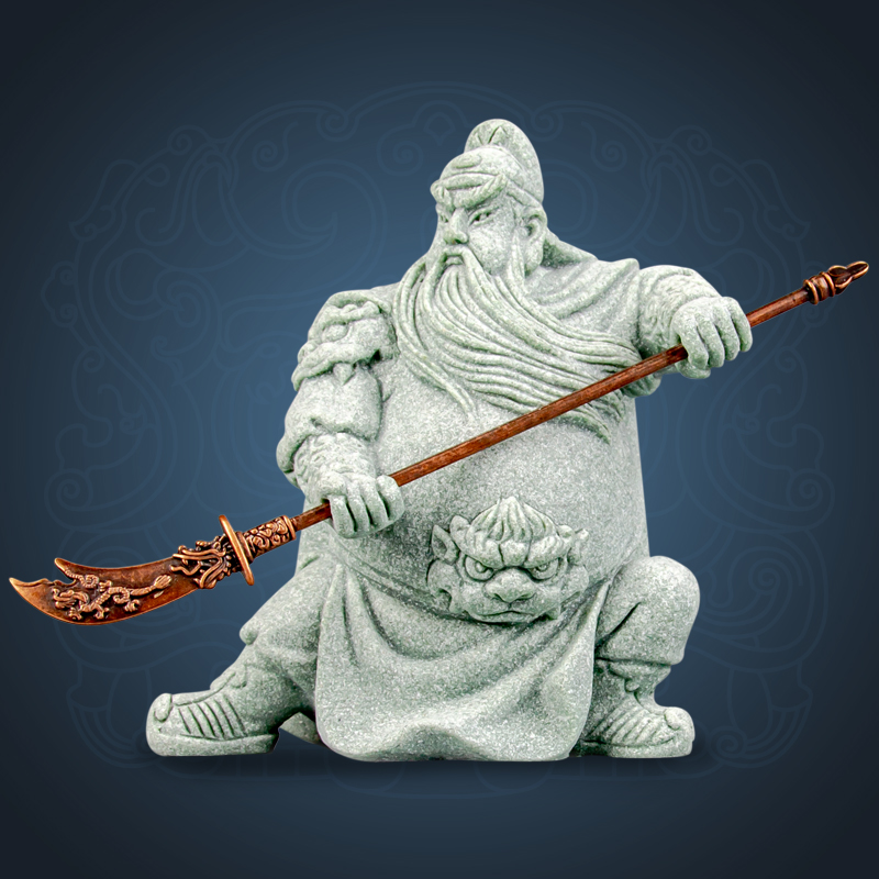 逗兽记青砂石摆件国潮桌面茶宠