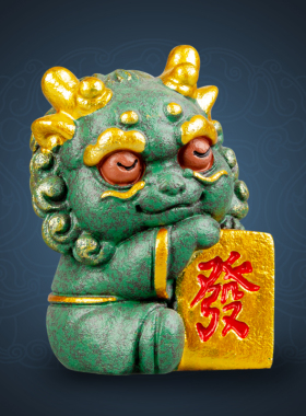 逗兽记青砂石摆件国潮桌面茶宠