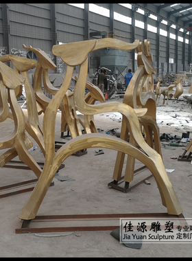 定做公园小区户外动物落地抽象鹿