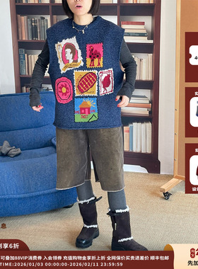 【现货】设计师品牌GARCON BY GARCON 25AW提花连帽毛衣背心JULY