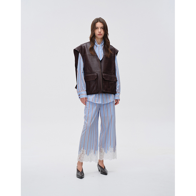 设计师品牌ASYUS25PF皮马甲JULY