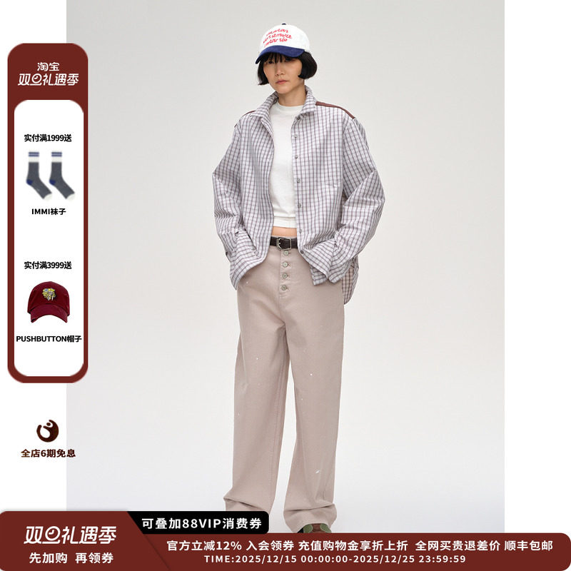 【现货】设计师品牌SHORT SENTENCE 25AW多扣阔腿牛仔裤JULY