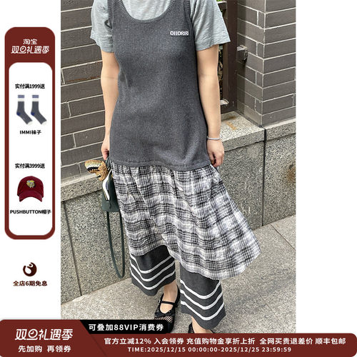 OIIORIRI25SS拼接背心长裙JULY