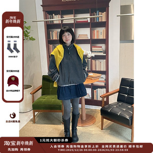 26PS ASYUS 设计师品牌 拼接卫衣宽松休闲半拉链上衣 现货