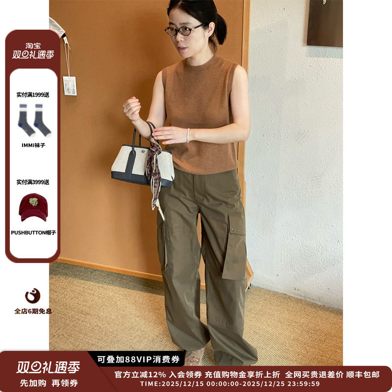 25AW绿色做旧工装裤JULY