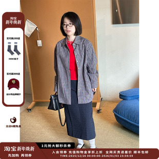 25AW百搭格纹常规衬衫 HAZE 设计师品牌AETHER JULY 现货