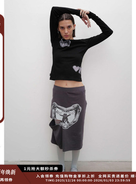 【现货】设计师品牌OPEN YY 25早春现货罗纹YY拥抱&心形上衣JULY