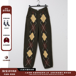 25AW牦牛绒菱格纹阔腿长裤 设计师品牌IMMI MWEFWKPT0967X 现货