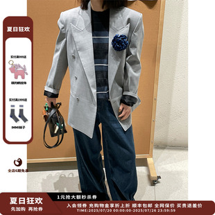 外套 25SS戗驳领廓形双排扣西装 新品 JULY 设计师品牌ETHOR