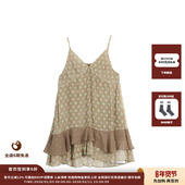 现货 设计师品牌 ASYUS 26PS 波点荷叶边吊带裙