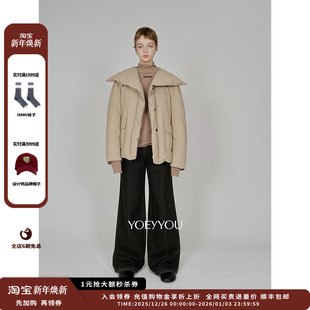 25AW 设计师品牌YOEYYOU 极简洗水宽松喇叭裤 现货