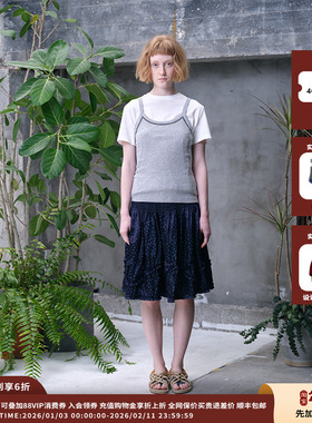 【现货】设计师品牌PUZZLE PIECE 25SS刺绣吊带背心 JULY