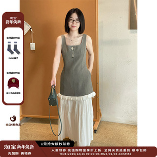 25AW拼接背心式 设计师品牌YOEYYOU 连衣裙JULY 现货