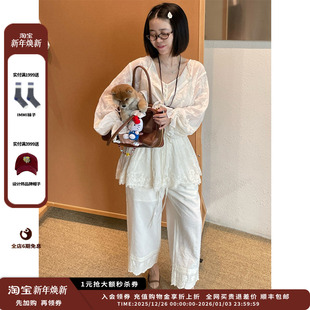 直筒真丝八分裤 25PF 设计师品牌UHOOWU JULY 现货