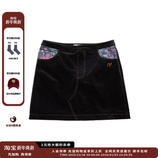 现货 26PS 设计师品牌 Piece Aster灯芯绒半裙 Puzzle