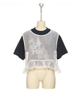 【现货】设计师品牌 PUSHBUTTON 26RS  透视叠层短款上衣