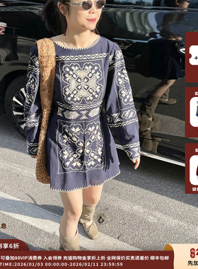 【现货】设计师品牌ANTIK BATIK 25SS法式刺绣花纹纯棉连衣裙JULY