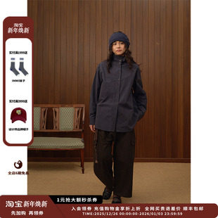 STONE 设计师品牌RAW 25AW做旧纸感棉高领衬衣JULY 现货