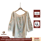 一字领衬衫 JULY BATIK 25SS刺绣法式 现货 设计师品牌ANTIK