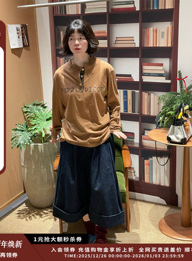 【现货】设计师品牌 puzzle piece 26PS Cottonkit印花纽扣T恤