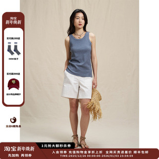 25SS植物染高弹罗纹背心JULY 设计师品牌WHM 现货