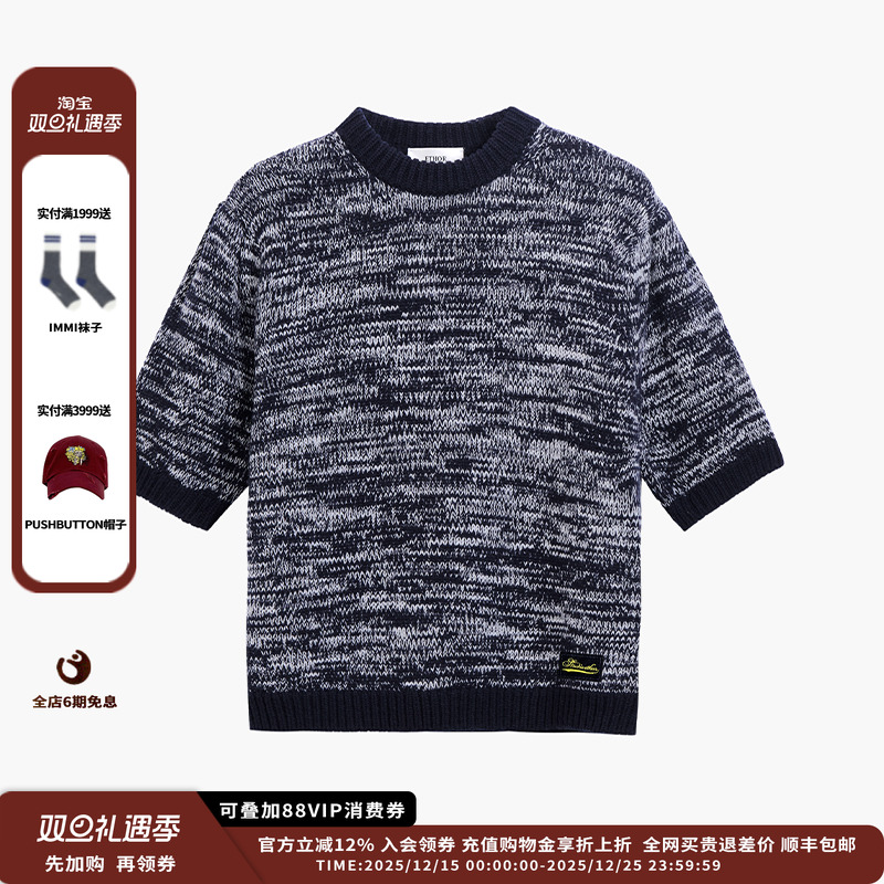 ETHOR25AW混纺短袖毛衣JULY