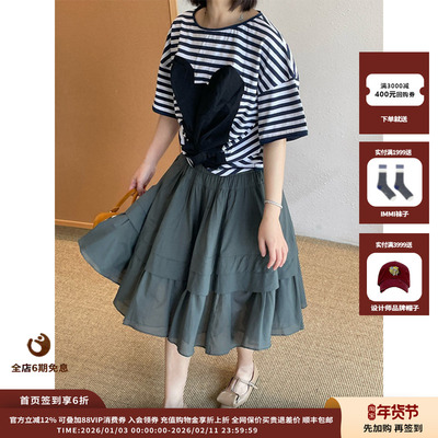 【现货】设计师品牌PUSHBUTTON 25PF荷叶边A字裙JULY