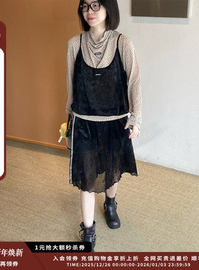 【现货】设计师品牌OIIORIRI 25AW复古网纱半裙JULY