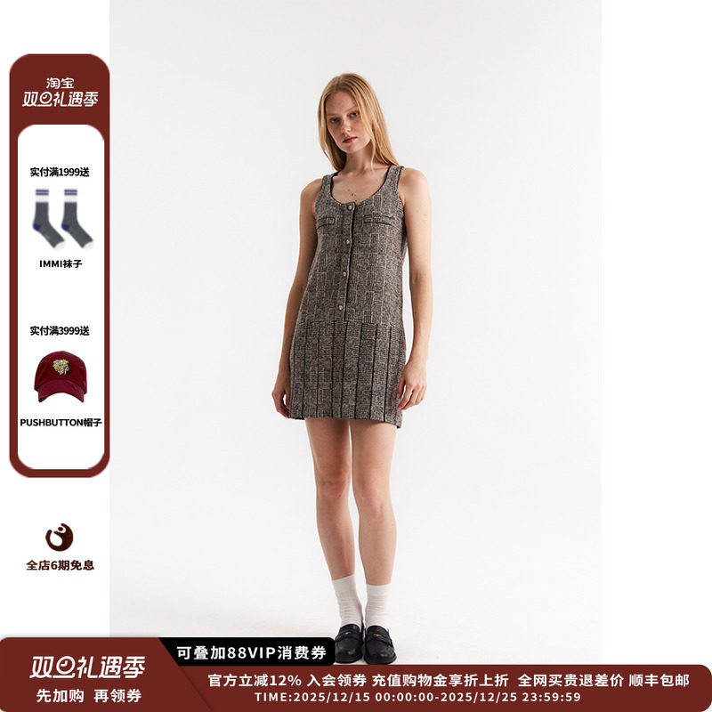 25AW格纹背心连衣裙JULY